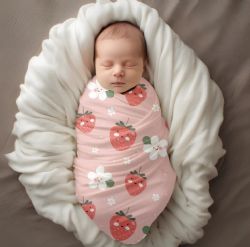 MINI BISCUIT - MOUSSELINE FRAISES ET MARGUERITES CLASSIQUE (LANGE)